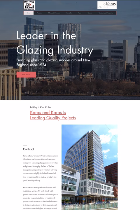 Karas-Karas-Glass-Company Homepage 1440px