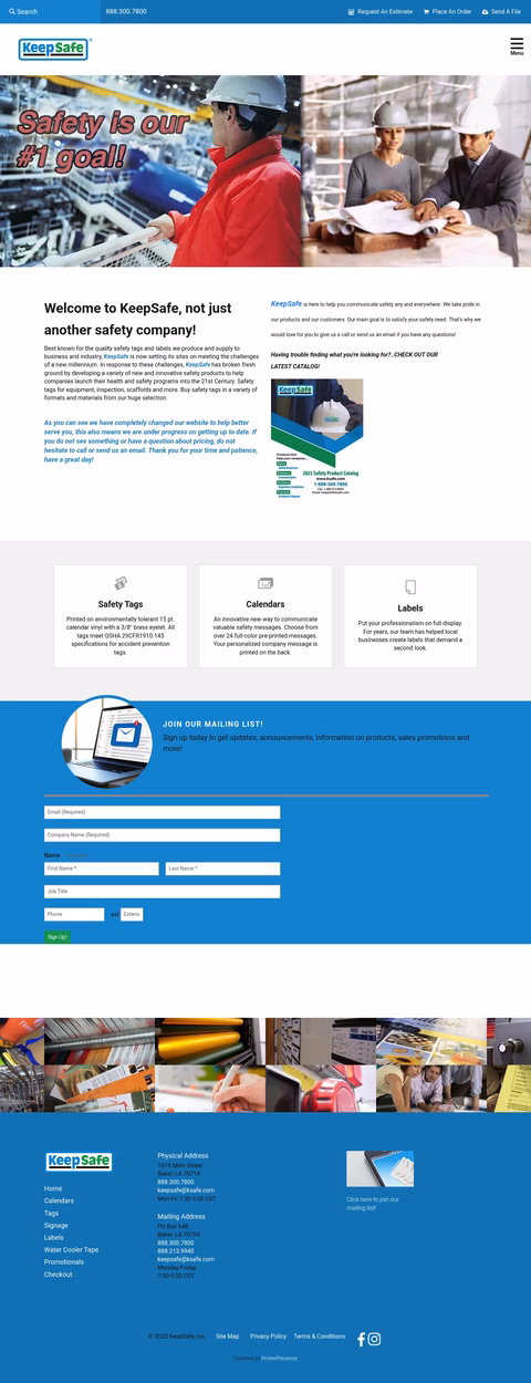 Keepsafe Homepage 1440px