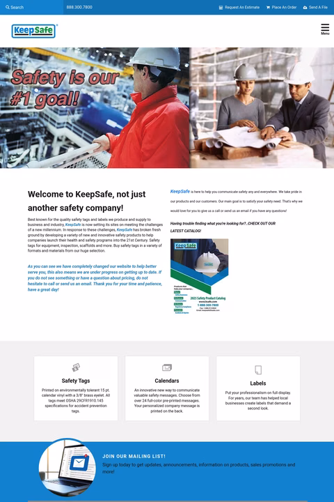 Keepsafe Homepage 1440px