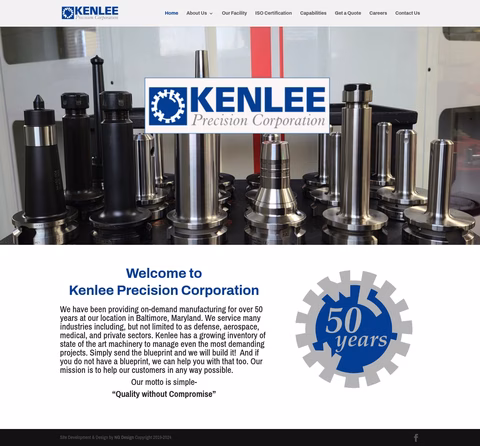 Kenlee-Precision Homepage 1440px