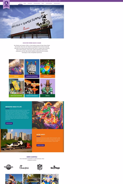 Kern-Studios Homepage 1440px