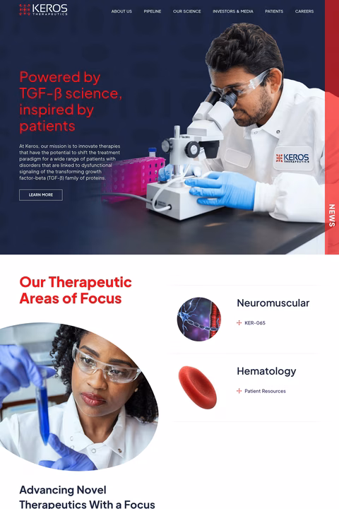 Keros-Therapeutics Homepage 1440px