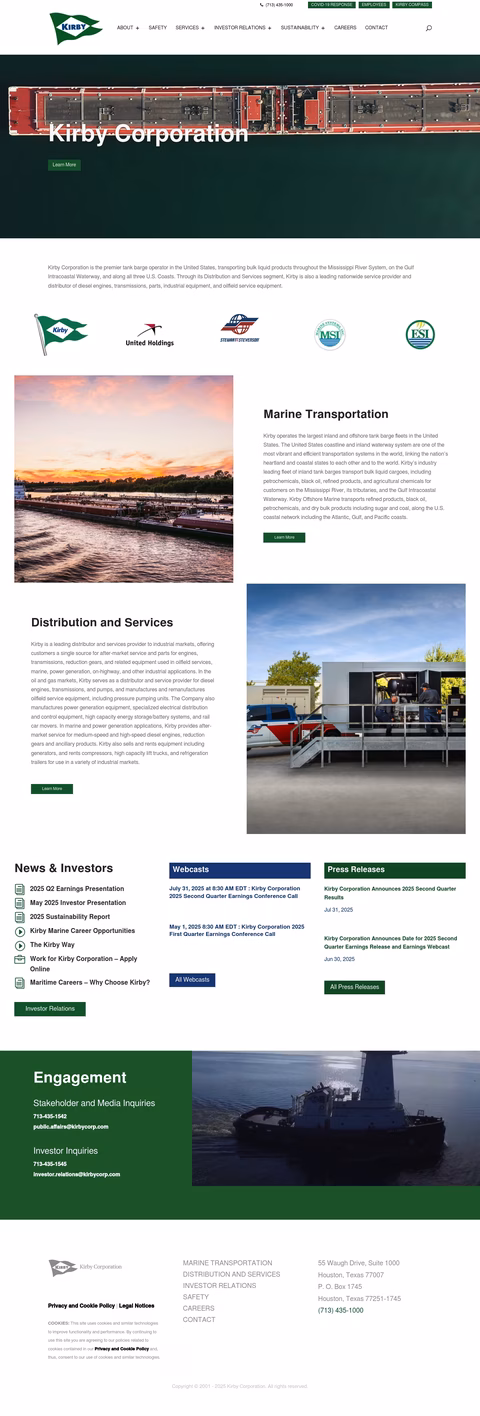 Kirby-Corporation Homepage 1440px