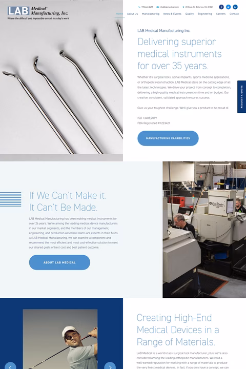 Lab-Medical-Manufacturing Homepage 1440px