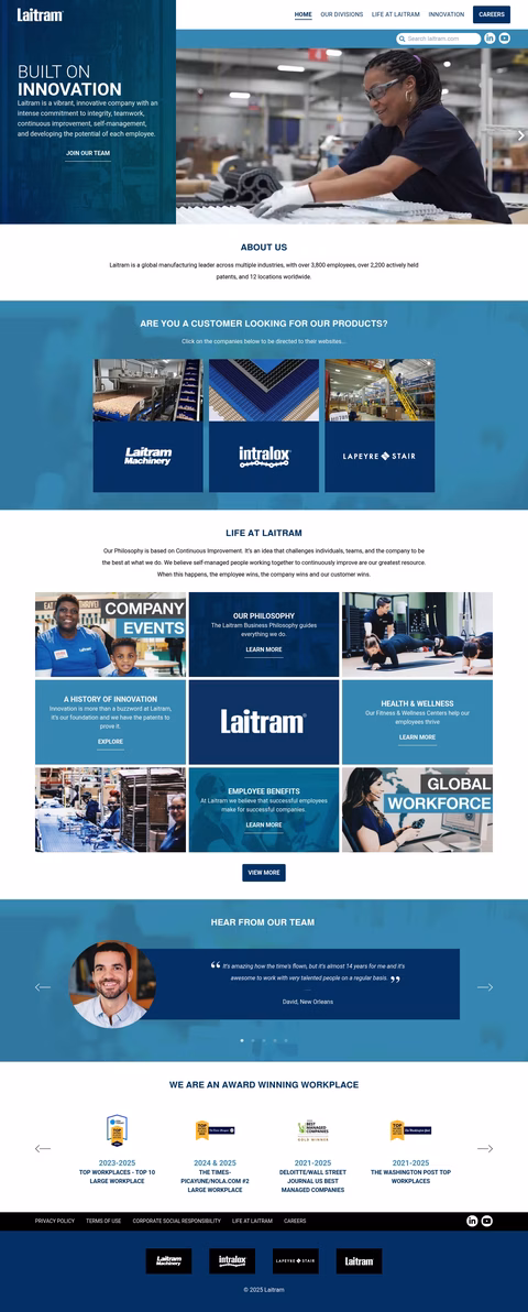 Laitram Homepage 1440px
