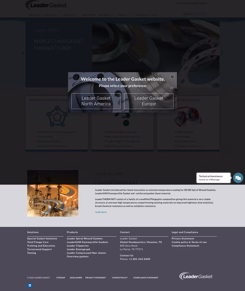 Leader-Gasket Homepage 1440px