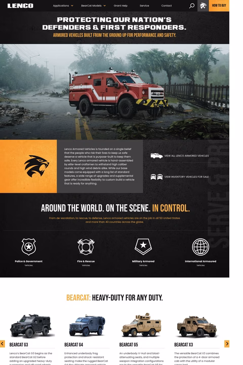 Lenco-Industries Homepage 1440px