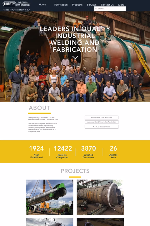 Liberty-Welding-Iron-Works Homepage 1440px