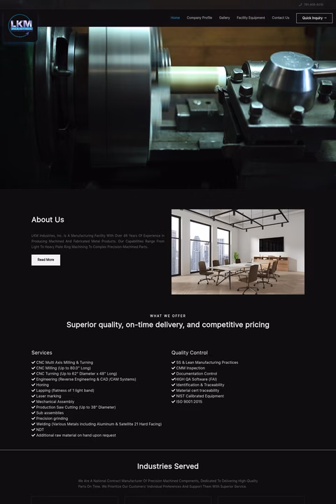 Lkm-Industries Homepage 1440px