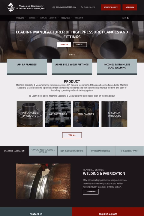 Machine-Specialty-Manufacturing Homepage 1440px