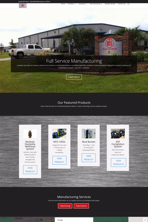 Machine-Tech-Services Homepage 1440px