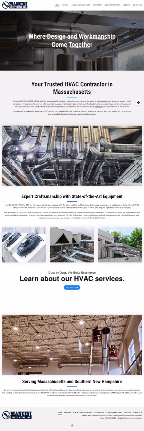 Mancini-Sheet-Metal Homepage 1440px