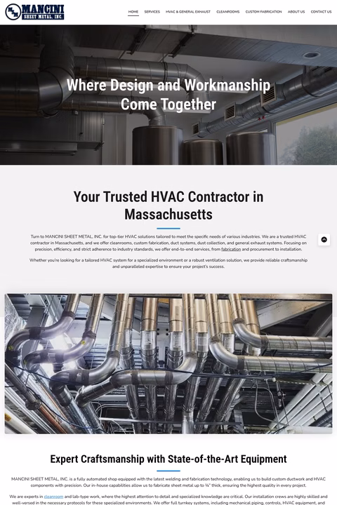 Mancini-Sheet-Metal Homepage 1440px
