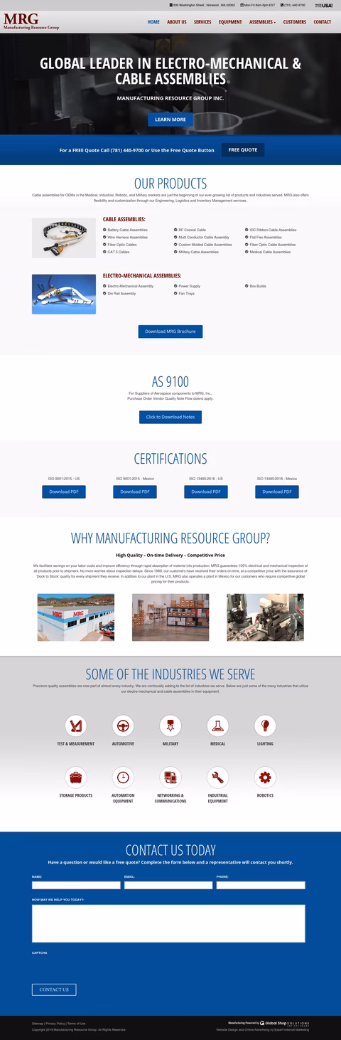 Manufacturing-Resource-Group Homepage 1440px