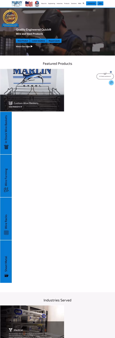 Marlin-Steel-Wire-Products Homepage 1440px