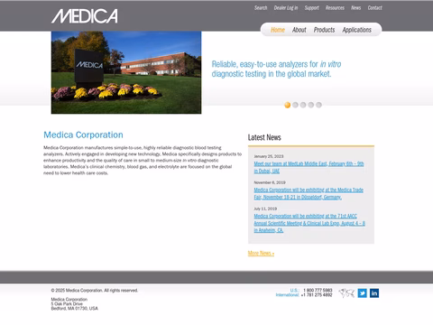 Medica-Corporation Homepage 1440px