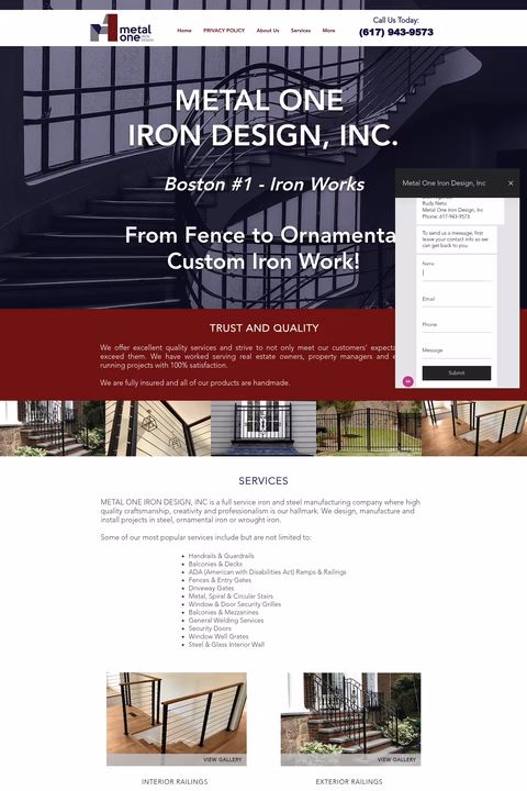 Metal-One-Iron-Design Homepage 1440px