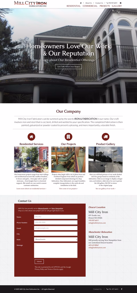 Mill-City-Iron Homepage 1440px