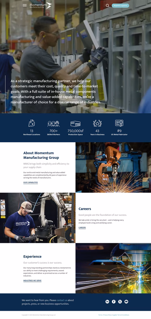 Momentum-Manufacturing-Group Homepage 1440px