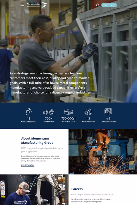 Momentum-Manufacturing-Group Homepage 1440px