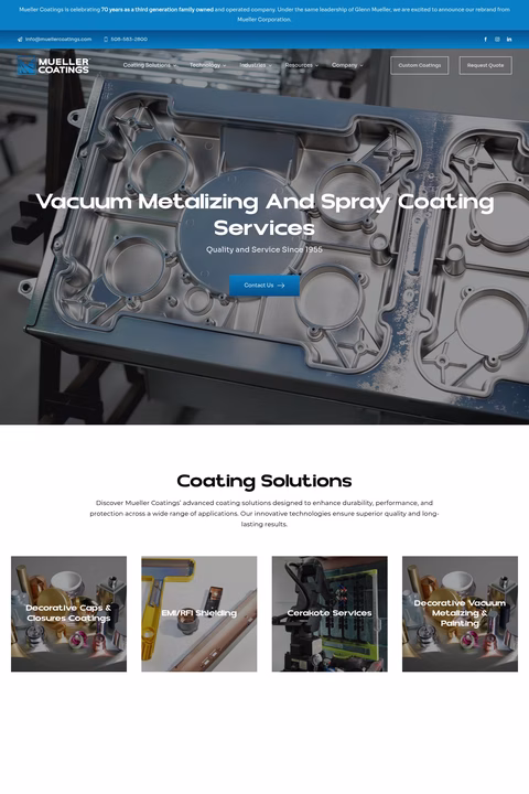 Mueller-Coatings Homepage 1440px