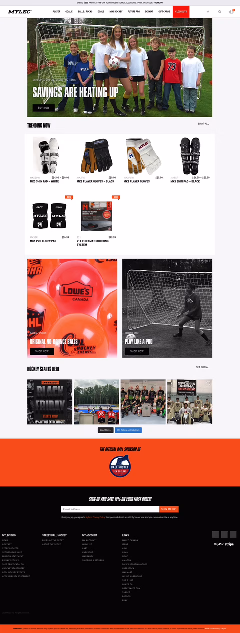 Mylec-Hockey Homepage 1440px