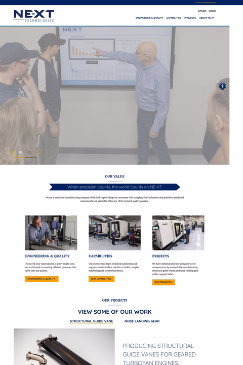 Ne-Xt-Technologies Homepage 1440px