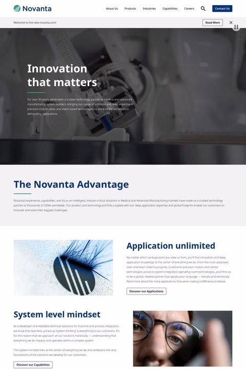 Novanta Homepage 1440px