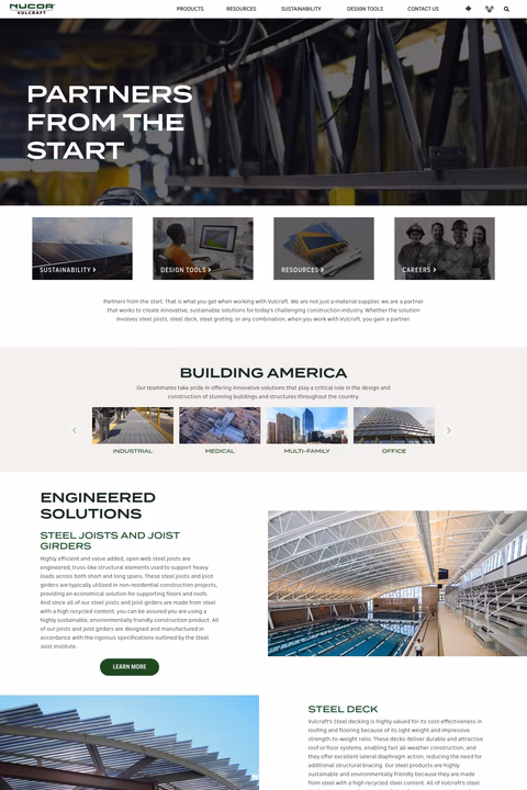 Nucor-Vulcraft-Group Homepage 1440px