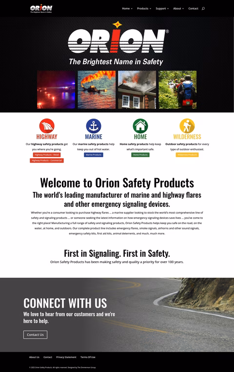 Orion-Safety-Products Homepage 1440px
