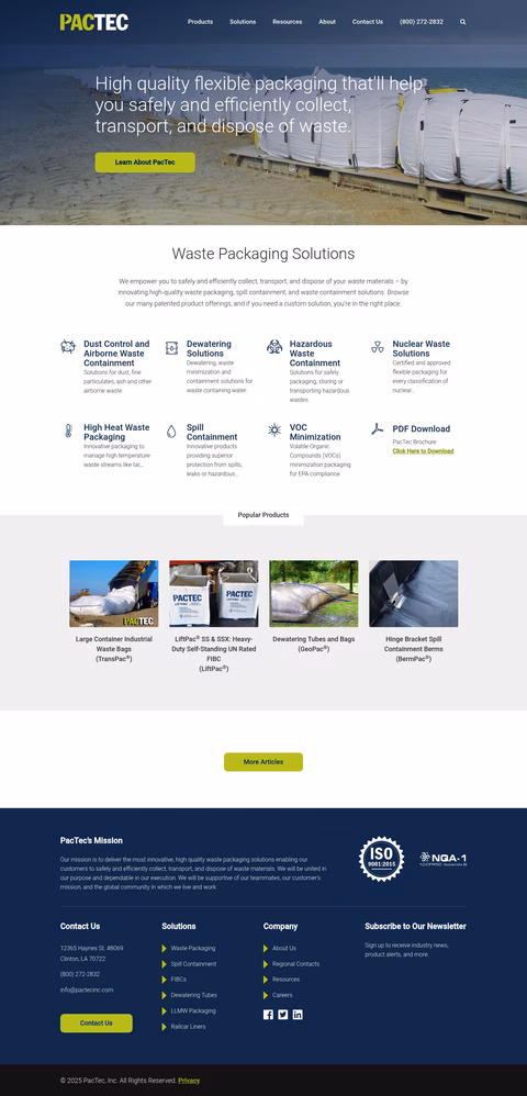 Pactec Homepage 1440px