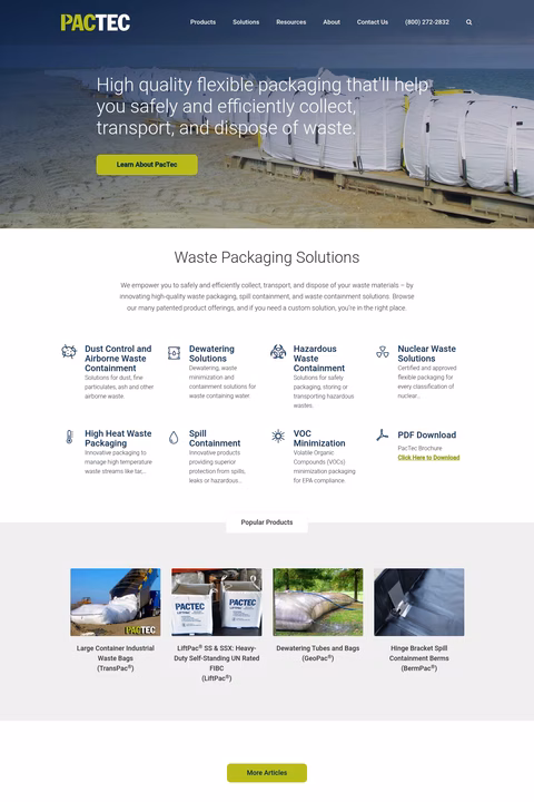 Pactec Homepage 1440px