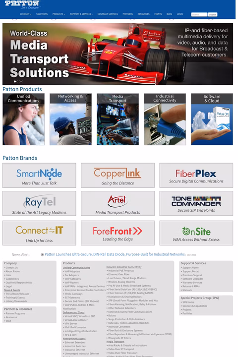 Patton-Electronics Homepage 1440px