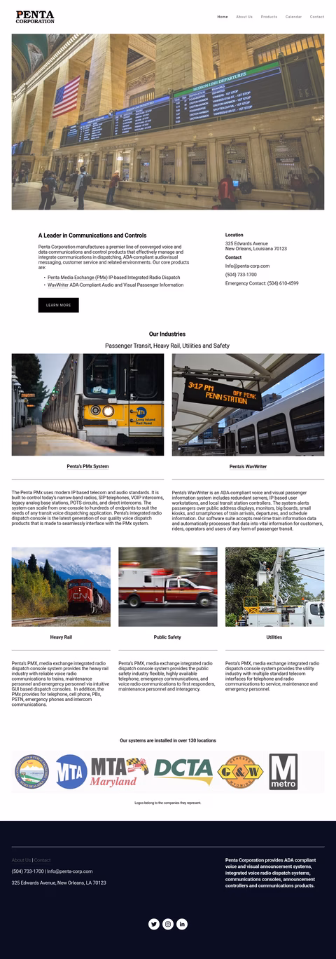 Penta-Corporation Homepage 1440px