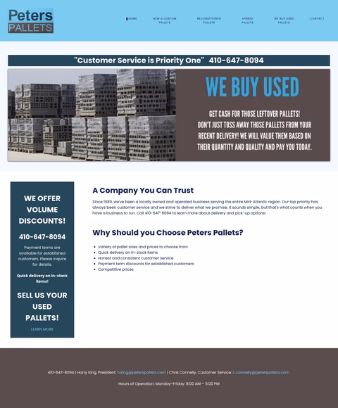 Peters-Pallets Homepage 1440px
