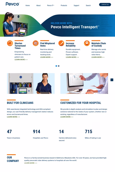 Pevco Homepage 1440px