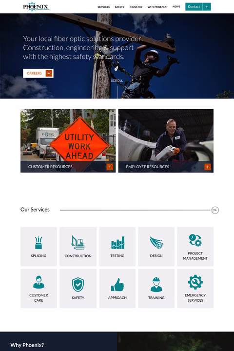 Phoenix-Communications Homepage 1440px