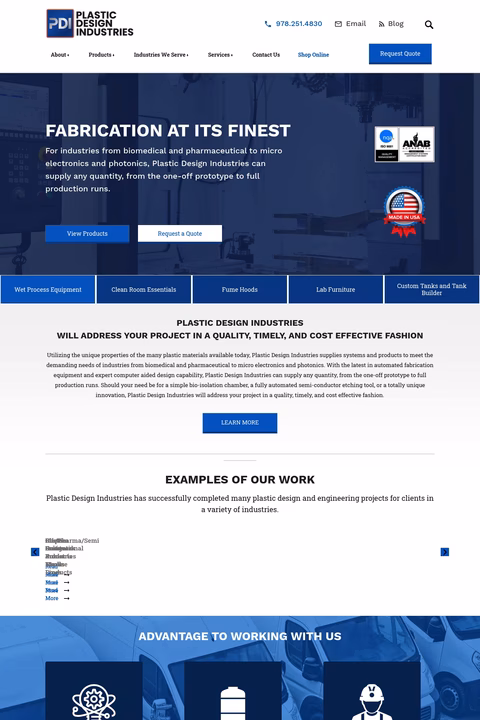 Plastic-Design-Inc Homepage 1440px