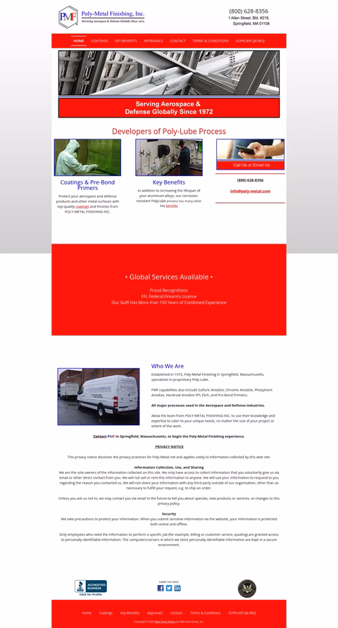 Poly-Metal-Finishing Homepage 1440px