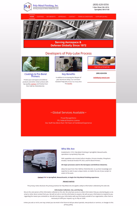 Poly-Metal-Finishing Homepage 1440px