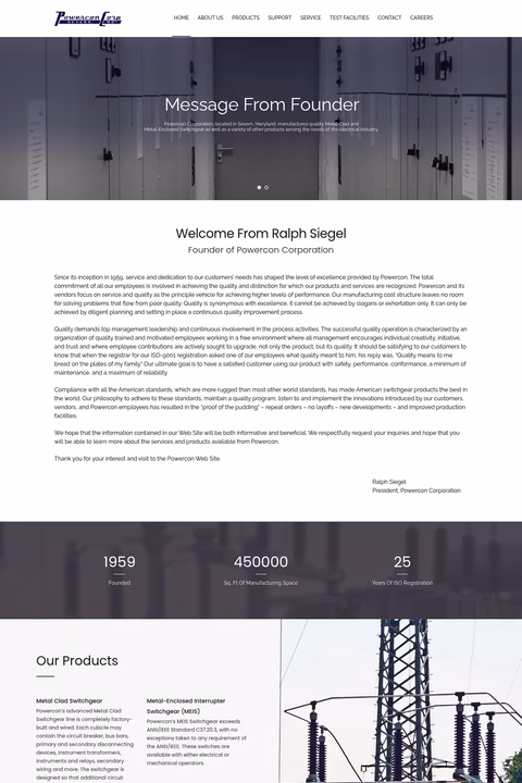 Powercon-Corporation Homepage 1440px