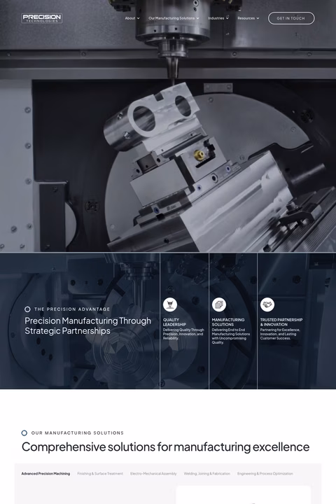 Precision-Technologies Homepage 1440px