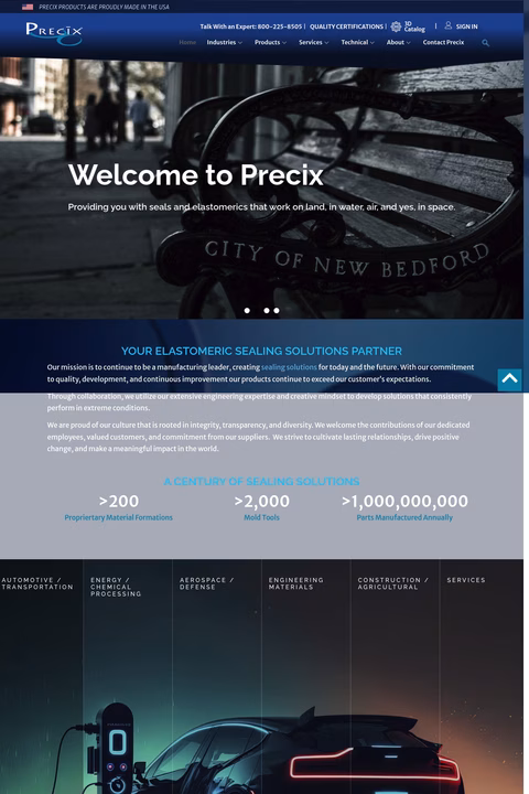 Precix Homepage 1440px