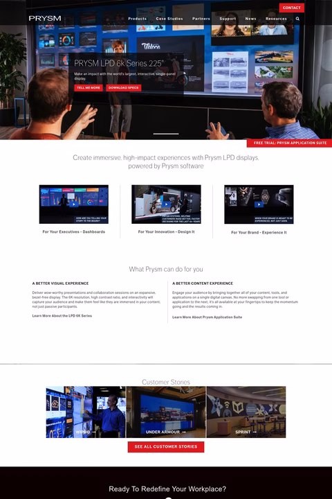 Prysm Homepage 1440px
