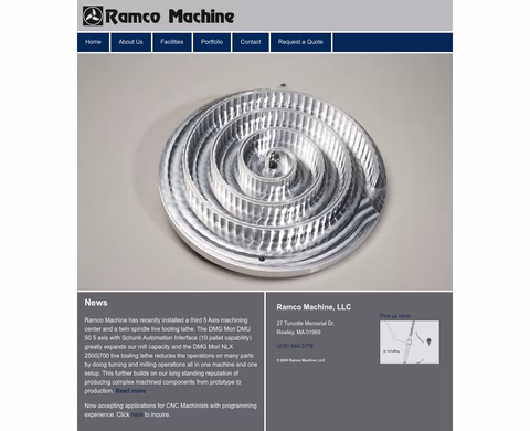 Ramco-Machine Homepage 1440px