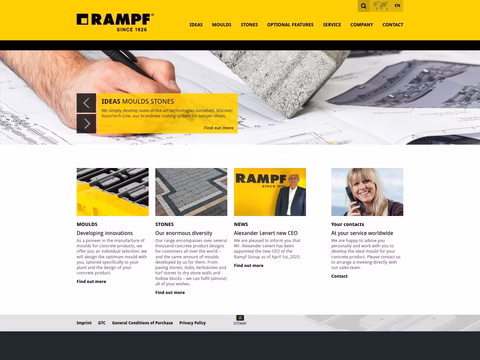 Rampf-Group Homepage 1440px