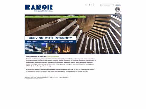Ranor-Inc Homepage 1440px