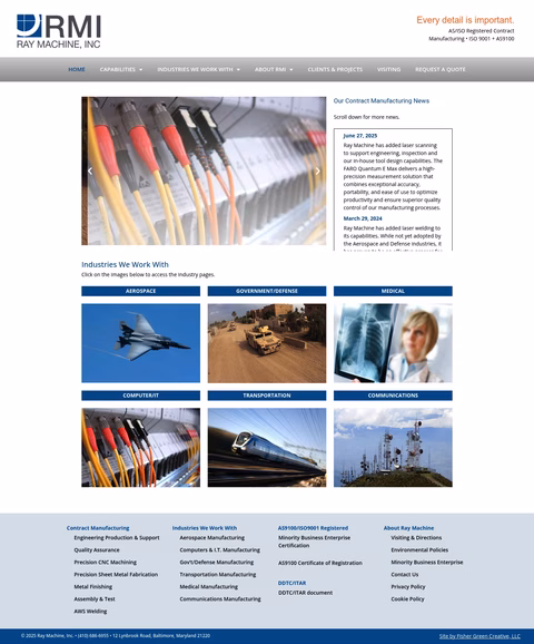 Ray-Machine Homepage 1440px