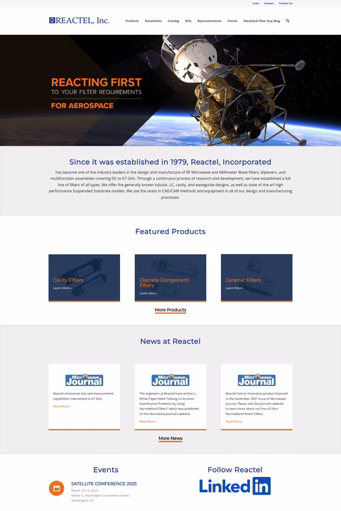Reactel Homepage 1440px