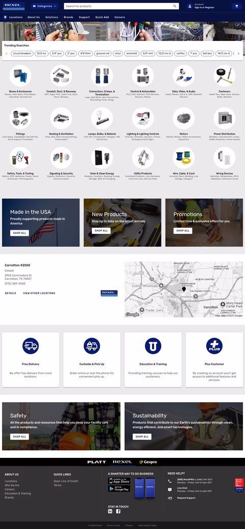 Rexel-Usa Homepage 1440px